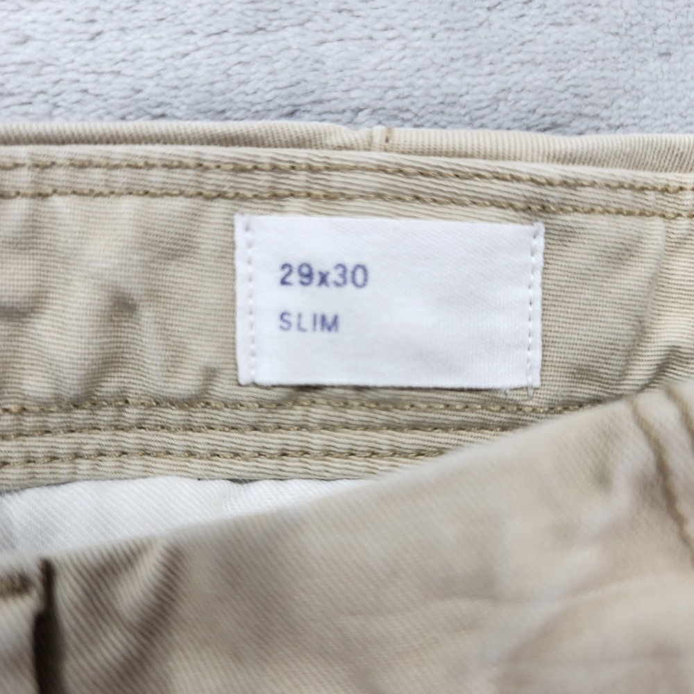Gap For Good Pants Mens 29x30 Beige Slim Vintage Iconic Khaki Stretch Office - Picture 5 of 13